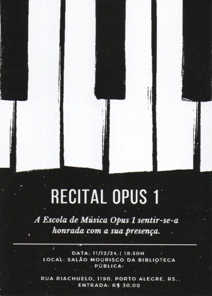 Recital da Escola de Música Opus 1 ano 2024